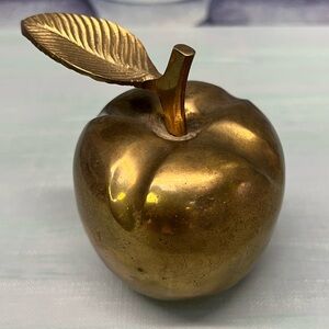 Vintage Brass Apple Home Decor, Paperweight